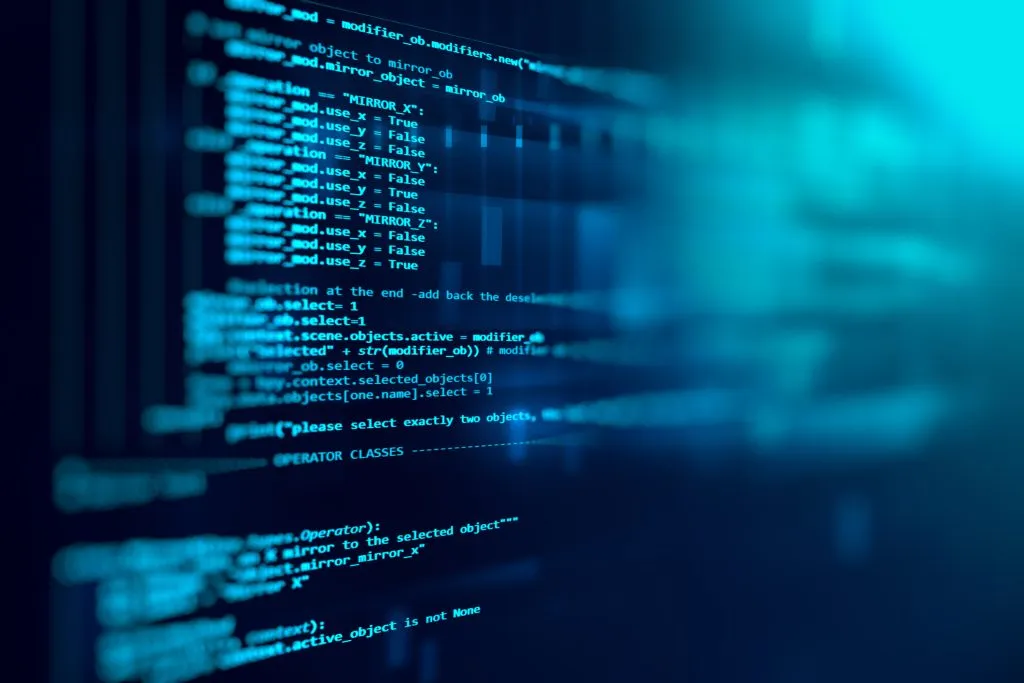 Coding on Computer Screen